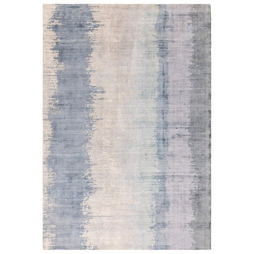 Juno Modern Abstract Tonal Ombre Hand-Woven Textured Shimmer Viscose Flatweave Aquamarine Blue/Grey/Natural Rug-Asiatic Carpets-Rug Love - The Most Loved Rug Store